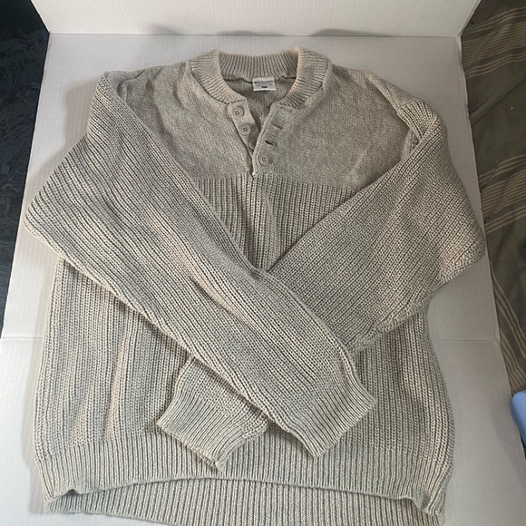 Mens Columbia knit pullover sweater beige size XL - Picture 4 of 6